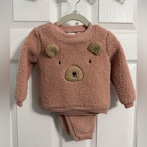 Carter's Pink Teddy Bear Fleece Set